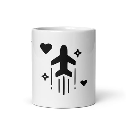 ..be free and fly.. White Glossy Mug